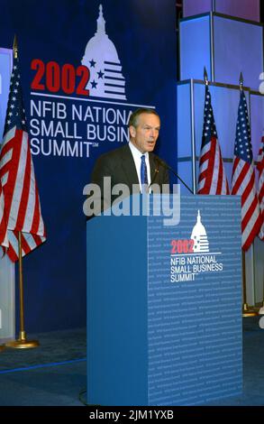 Büro des Sekretärs - SEKRETÄR DONALD EVANS HÄLT KEYNOTE AUF DER NFIB Stockfoto