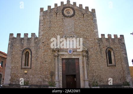 Blick auf Taormina, Sizilien Stockfoto