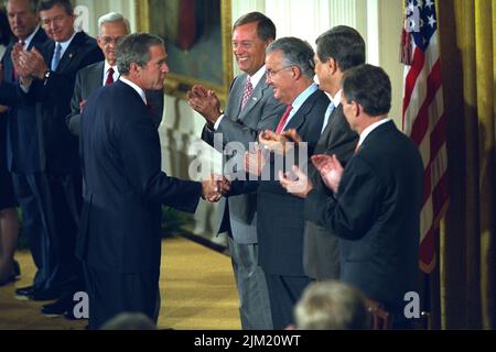 Büro des Sekretärs - FOTOS DES WEISSEN HAUSES MIT SEKRETÄR DONALD EVANS Stockfoto