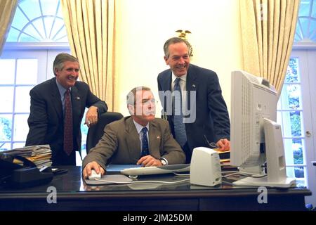 Büro des Sekretärs - FOTOS DES WEISSEN HAUSES MIT SEKRETÄR DONALD EVANS Stockfoto