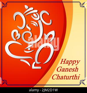 Happy Ganesh Chaturthi - Indianerfest Stockfoto