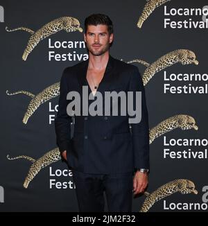 Locarno, Schweiz. 04. August 2022. Locarno, Swiss Locarno Film Festival 2022 Photocall Elvira Legrand, Charles Legrand, Kevin Lütolf im Foto: Kevin Lütolf Quelle: Independent Photo Agency/Alamy Live News Stockfoto