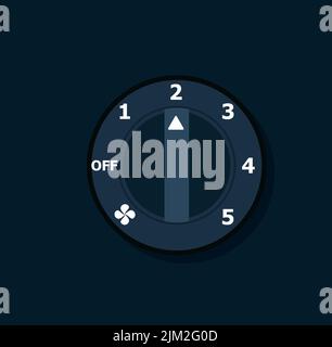 Auto-Klimaregelung mit Klimataste, Vektor-Design EPS 10 Stock Vektor