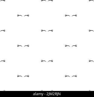 Nahtloses Muster mit geschlossenen Augen. Vektorhintergrund. Eps 10 Stock Vektor