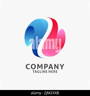 Abstraktes Kreislogo-Design Stock Vektor