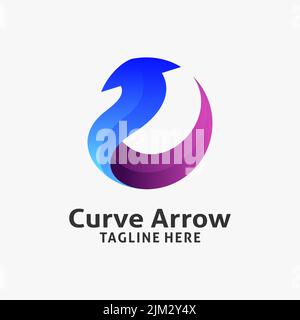 Logo mit Kreispfeil Stock Vektor