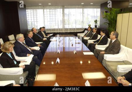 Büro des Sekretärs - FOTOS MIT SEKRETÄR DONALD EVANS AUS JAPAN Stockfoto