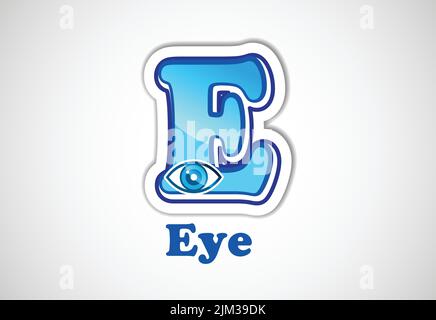 Alphabet Aufkleber für Kinder. Gut für Schul- und Kindergartenprojekte. vektor-Illustration. Stock Vektor