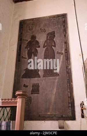 Innenraum von St. Crewenna (KIRCHE VON SAINT CREWEN), Crowan, Cornwall Stockfoto