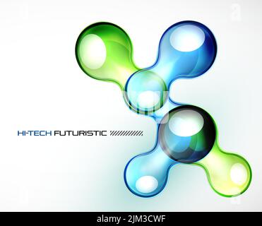 Abstrakte Hightech-futuristische Vektor Hintergrund Stock Vektor