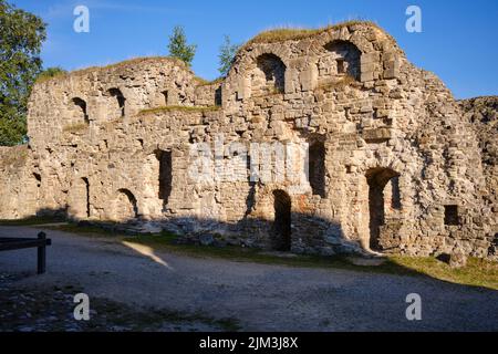 Die mittelalterliche Burgruine von Koknese, Koknese, Lettland Stockfoto