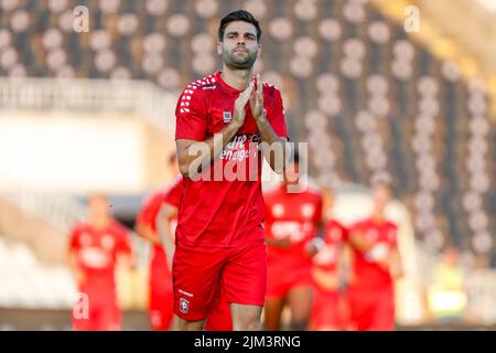 BELGRAD, SERBIEN - 4. AUGUST: Robin propper des FC Twente während der UEFA Europa Conference League 3. Qualifikationsrunde zwischen FK Cukaricki und FC Twente im Stadion FK Partizan am 4. August 2022 in Belgrad, Serbien (Foto von Nicola Krstic/Orange Picturs) Stockfoto