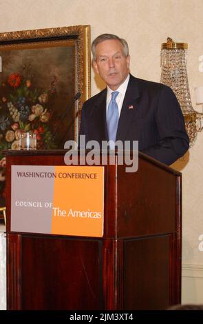Büro des Sekretärs - PRÄSENTATION VON SEKRETÄR DONALD EVANS VOR DEM RAT DER VEREINIGTEN STAATEN Stockfoto