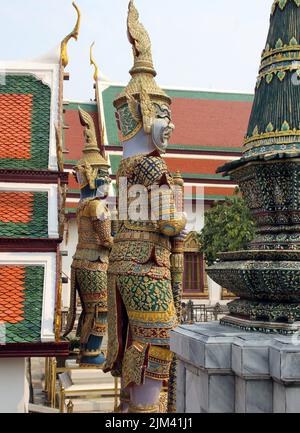 BANGKOK, THAILAND - 11. MÄRZ 2018 Grand Palace und Wat Phra Kaeo Stockfoto