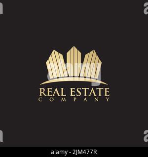 Immobilien Logo Design Vektor Illustration Vorlage Stock Vektor