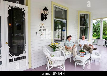 Hampton Virginia, Tidewater Gegend, Victoria Boulevard Historic District, Little England Inn Bed & Breakfast Unterkunft im viktorianischen Stil Besucher Wahrzeichen Stockfoto