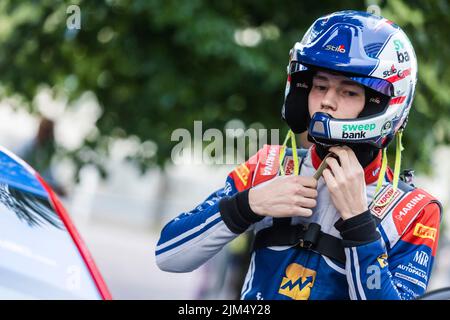 PAJARI Sami (FIN), Ford Fiesta Rally3, Porträt während der Rallye Finnland 2022, 8. Runde der WRC World Rally Car Championship 2022, vom 4. Bis 7. August 2022 in Jyvaskyla, Finnland - Foto Nikos Katikis / DPPI Stockfoto