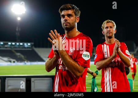 BELGRAD, SERBIEN - 4. AUGUST: Robin propper des FC Twente während der UEFA Europa Conference League 3. Qualifikationsrunde zwischen FK Cukaricki und FC Twente im Stadion FK Partizan am 4. August 2022 in Belgrad, Serbien (Foto von Nicola Krstic/Orange Picturs) Stockfoto