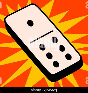 Cartoon Vektor lustig niedlich Comic-Figuren, Domino. Stock Vektor