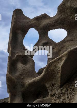 Felsformationen, Fantasy Canyon in der Nähe von Vernal, Utah. Stockfoto