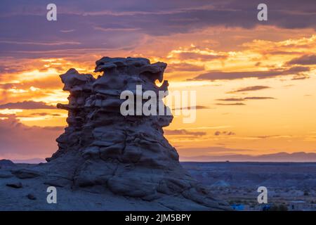 Felsformationen, Fantasy Canyon in der Nähe von Vernal, Utah. Stockfoto