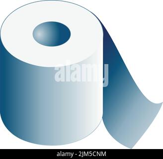 Blau getönte Toilettenpapierrolle Stock Vektor