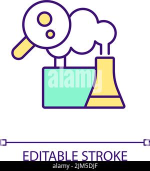RGB-Farbsymbol für die Analyse industrieller Verschmutzungen Stock Vektor