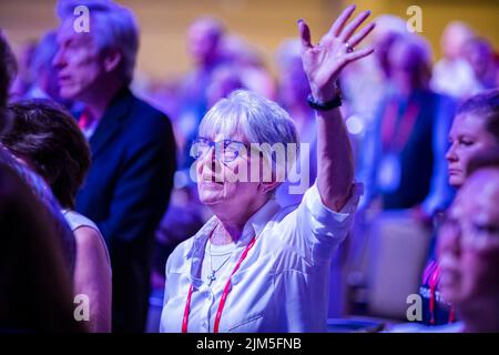 Dallas, Texas, USA. 4. August 2022. Die CPAC Texas, die konservative politische Aktionskonferenz 2022, fand im Hilton Anatole in Dallas, Texas, statt. (Bild: © Chris Rusanowsky/ZUMA Press Wire) Stockfoto