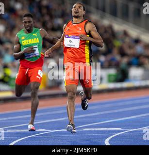 Birmingham, Großbritannien, 4.. August 2022; Alexander Stadium, Birmingham, Midlands, England: Tag 7 der Commonwealth Games 2022: Karo IGA (PNG) tritt beim Men's Decathlon 400m an Stockfoto