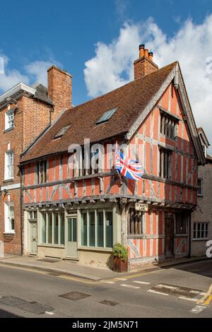 TUDOR half-Timbered House, Tewkesbury, Gloucestershire, England Stockfoto