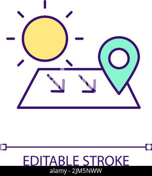 Climate Smart Agriculture RGB-Farbsymbol Stock Vektor