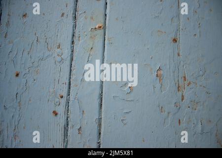 Eine alte Holzstruktur von weicher blauer Farbe Stockfoto