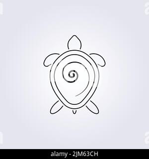Ein Vektor des Designs der Schildkröte isoliert in grauem Hintergrund Stock Vektor