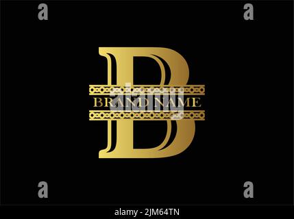Gold Creative Letter B Logo Designvorlage Vector EPS Stock Vektor