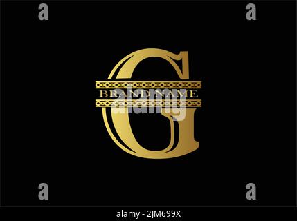 Abstrakter Buchstabe G Logo-Design, Gold, Beauty-Industrie und Mode-Logo. Kosmetik-Geschäft, Spa-Salons. Yoga, Medizin-Unternehmen, Kliniken, Stock Vektor