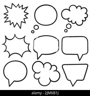 Bubble-Chat-Set-Vektorsammlung Stock Vektor