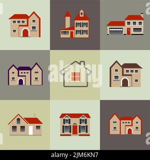 Haus Symbol Vektor-Zeichen. Designelement Stock Vektor