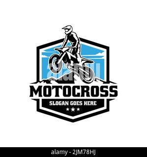 Logo für Automobil-, Motorsport- und Motocross-Sport Stock Vektor