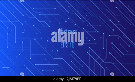 Ein abstrakter futuristischer Leiterplattenhintergrund. Hightech-Konzept für digitale Technologie Stock Vektor