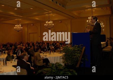 Büro des Sekretärs (Carlos Gutierrez) - Nationale Vereinigung der Großhändler Händler Stockfoto