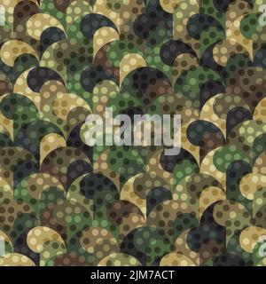 Abstrakte nahtlose Muster olivgrün und Hintergrund Vektor-Illustration Stock Vektor