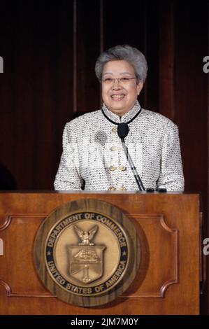 Büro des Sekretärs (Carlos Gutierrez) - Gemeinsame Sitzung der Kommission für Handel und Handel mit kleinen Gruppen Stockfoto