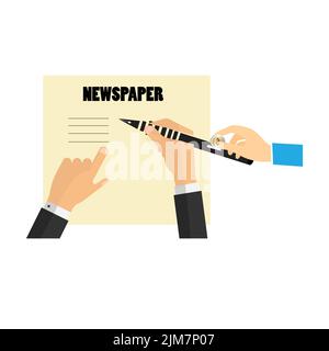 Bestechung und Korruption des Journalismus Ethik Konzept Stock Vektor