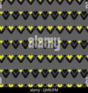 Nahtloses Muster mit Herzen. Kann auf Geschenkpapier, Stoff, Hintergrund für verschiedene Bilder usw. verwendet werden Stock Vektor