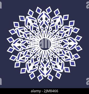 bohemian Mandala Print, Anti-Stress-Malbuch, Tattoo-Design orientalischen oder indischen, islamischen geheimnisvollen handgezeichneten Ornament für Meditation oder Yoga vect Stock Vektor