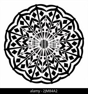Mandalas zum ausmalen. Dekorative runde Ornamente. Vintage-Deko-Elemente. Orientalisches Muster, Vektorgrafik. mandala für Henna, Mehndi, Stock Vektor
