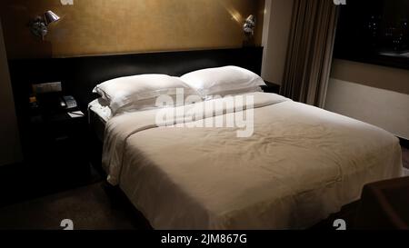 Günstiges Hotelzimmer in Bangkok, Thailand Stockfoto