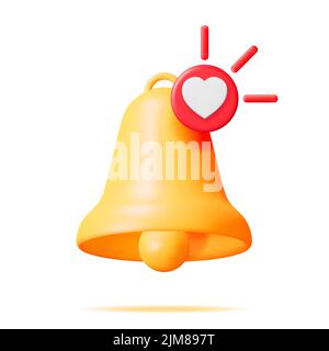 3D Benachrichtigungssymbol isoliert. Stock Vektor