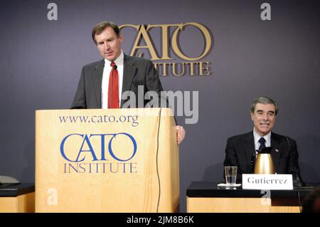 Büro des Sekretärs (Carlos Gutierrez) - Cato-Ansprache Stockfoto