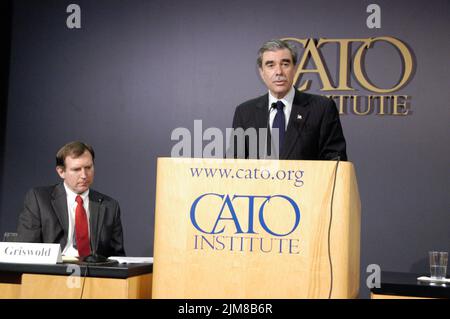 Büro des Sekretärs (Carlos Gutierrez) - Cato-Ansprache Stockfoto
